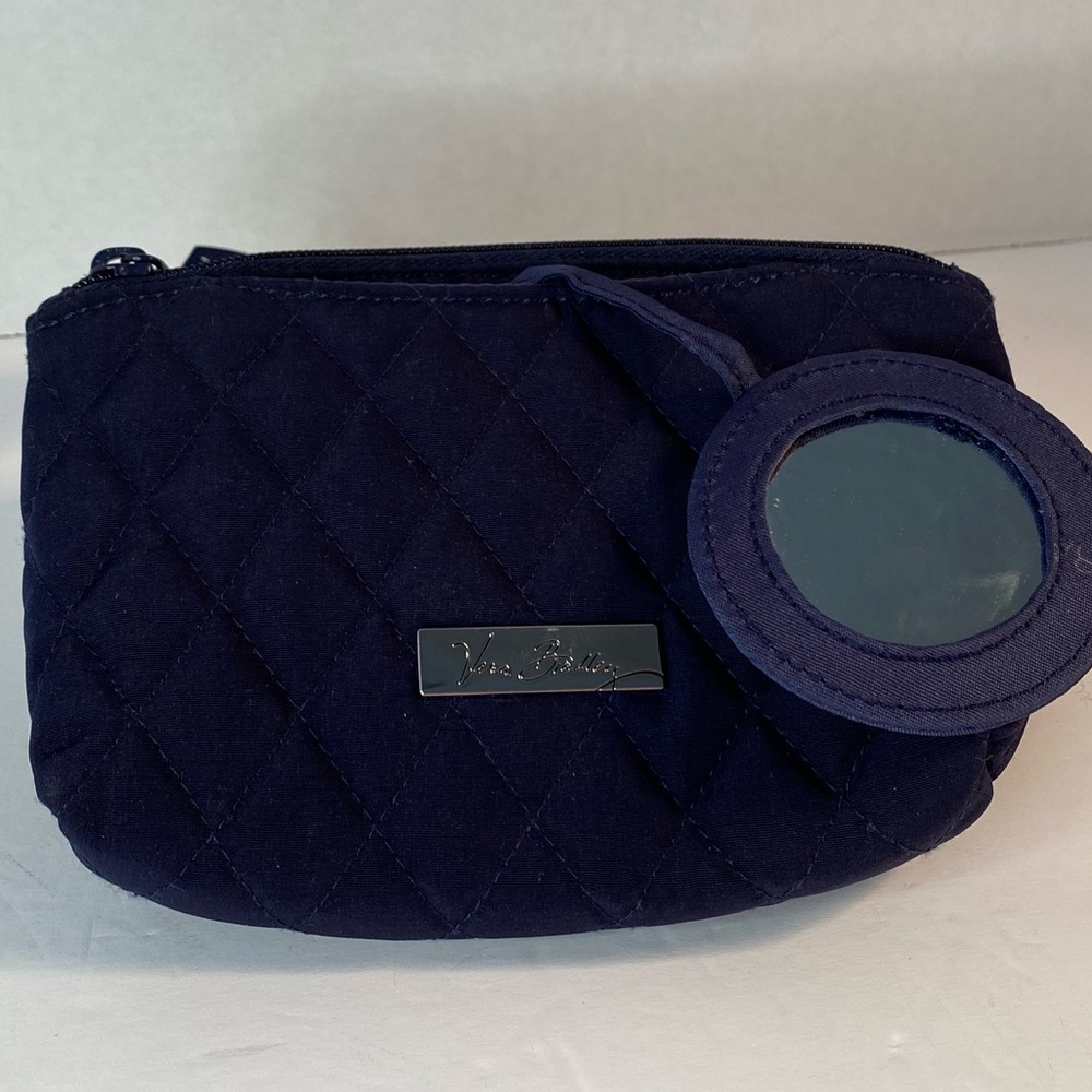 Vera Bradley Mirrored Cosmetic bag - Navy Microfiber